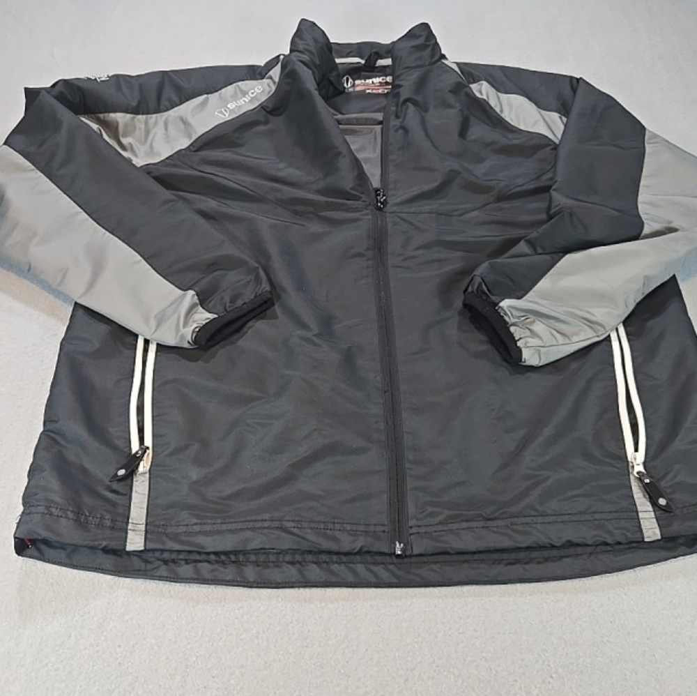 Sunice X20 Sport Jacket Men XL Black Grey Full Zip Mesh Lined Wirtgen Group 2720